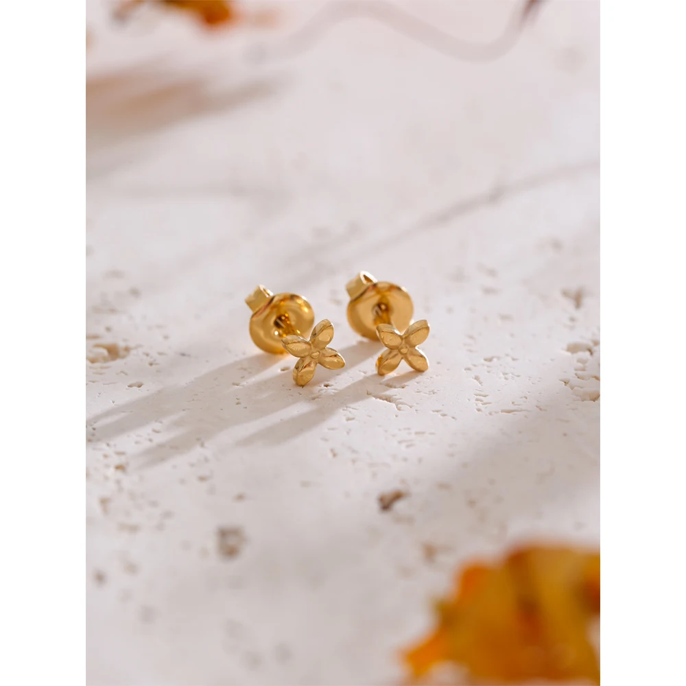 Yhpup Mini Earrings Stainless Steel Waterproof