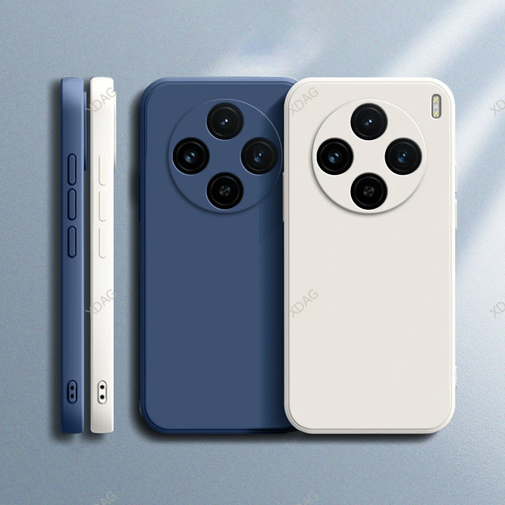 Funda Candy Cover Posteriore Per Vivo X100 Pro X100Pro 5G Square Liquid Silicone Custodia Morbida Antiurto Originale Per Accessori Per Telefoni Cellul