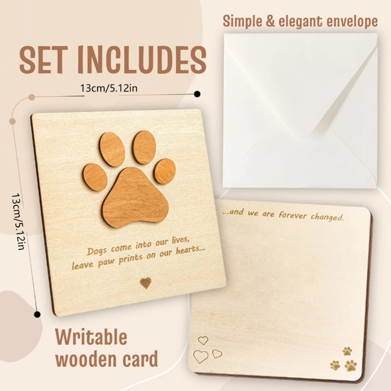 Pet Dog Puppy Memorial Card Card for Pet Loss Comfort Gift Desktop Decors Memorial Gift Photography