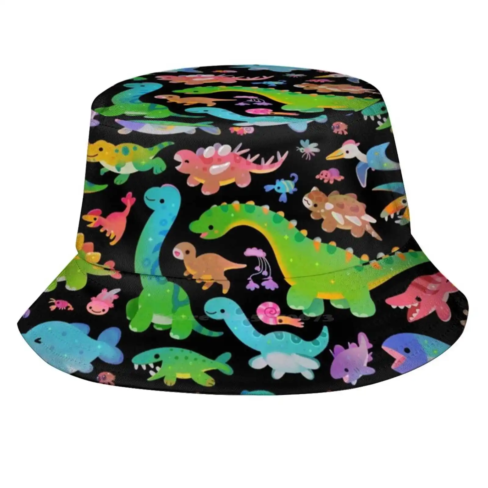 Baby-Dark Flat Top Cappelli A Secchiello Traspiranti Dinosaur Baby Kid Paleontologia Vita Presorica Allosaurus Brachiosaurus Kentrosaurus