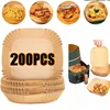 Disposable Air Fryer Paper Non-Stick Kitchen Baking Airfryer Mat Oilproof Micro-wave Barbecue Pad Baking Paper Liner Accessories