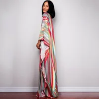 Plus Size Dresses Womens Caftan Floral Print Kaftan Dress Short Sleeve Swimsuit Cover up Loungewear for Summer - Image 4