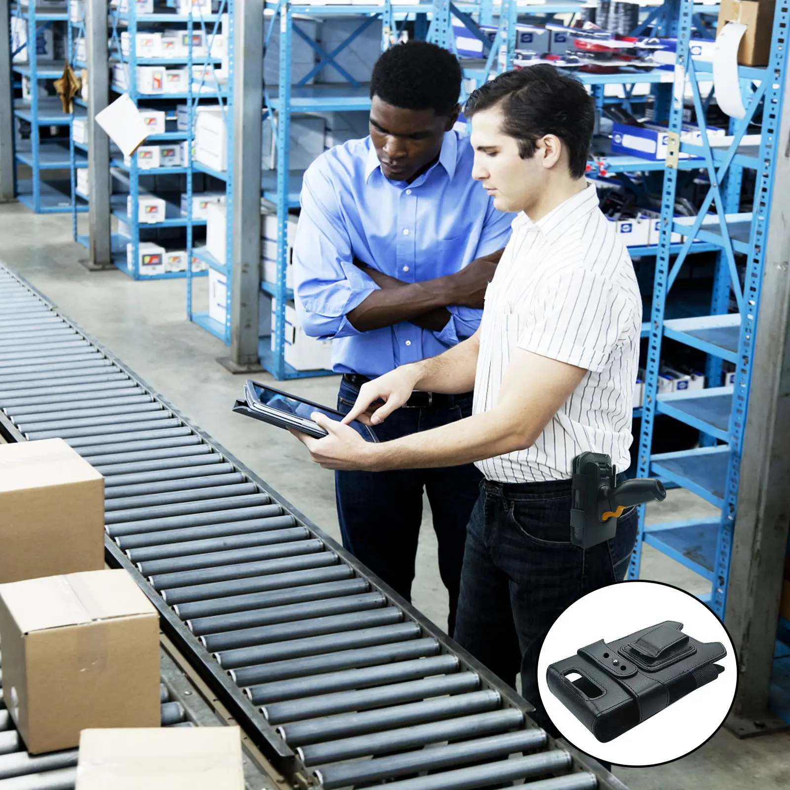 Tampa Inteligente para Zebra Motorola Tc70 Estojo para Cinto Coldre Tc51 Barcode Scanner - Imagem 4