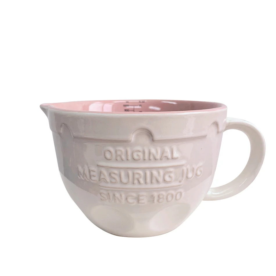 

Ceramic graduated cup, egg bowl, measuring cup, baking measuring cup, English egg bowl, mixing bowl, drainage bowl