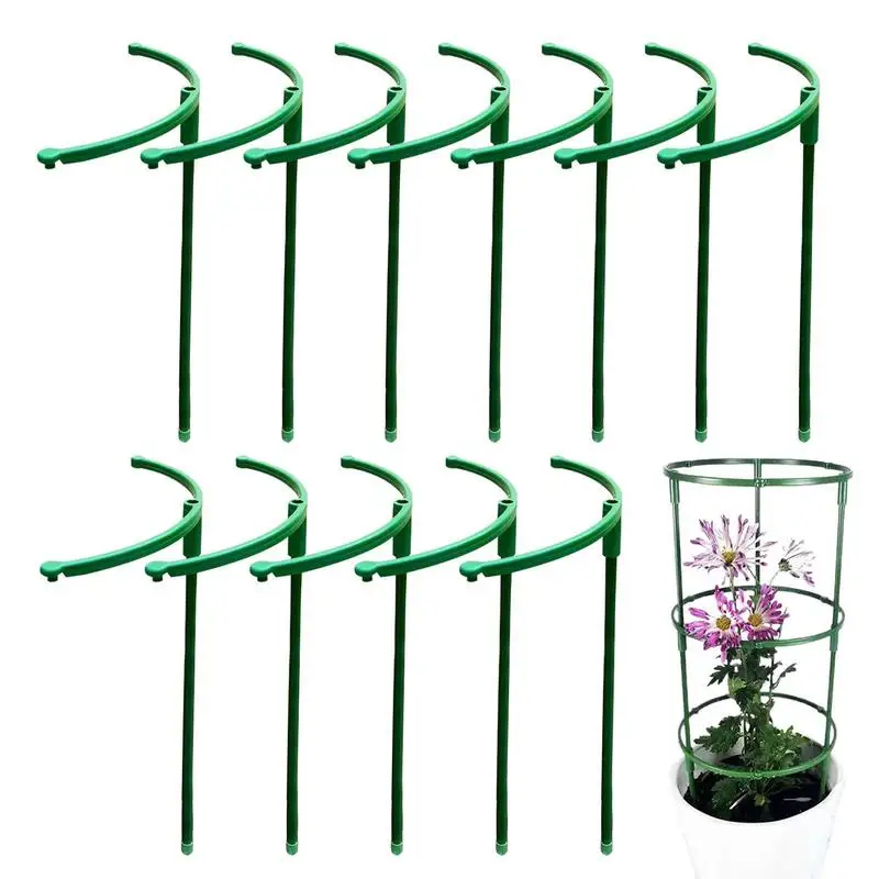 Plant Stakes Supports Greenhouses Arrangement Fixing Rod Plastic Flowers Support Pile Stand For Tomato Monstera Climbing Plants wooden plastic climbing trellis plant vine leaf support stakes flower climb frame trellises for potted vines plant vegetables