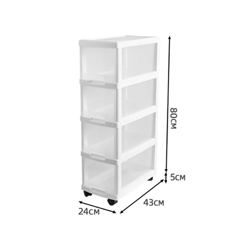 PATKAW Multifunctional Five- layer Storage Cabinet, 8.3x5.9x12.3inch, 5  Plastic Storage Drawers, Organizer Box, Storage Container Case with Clear