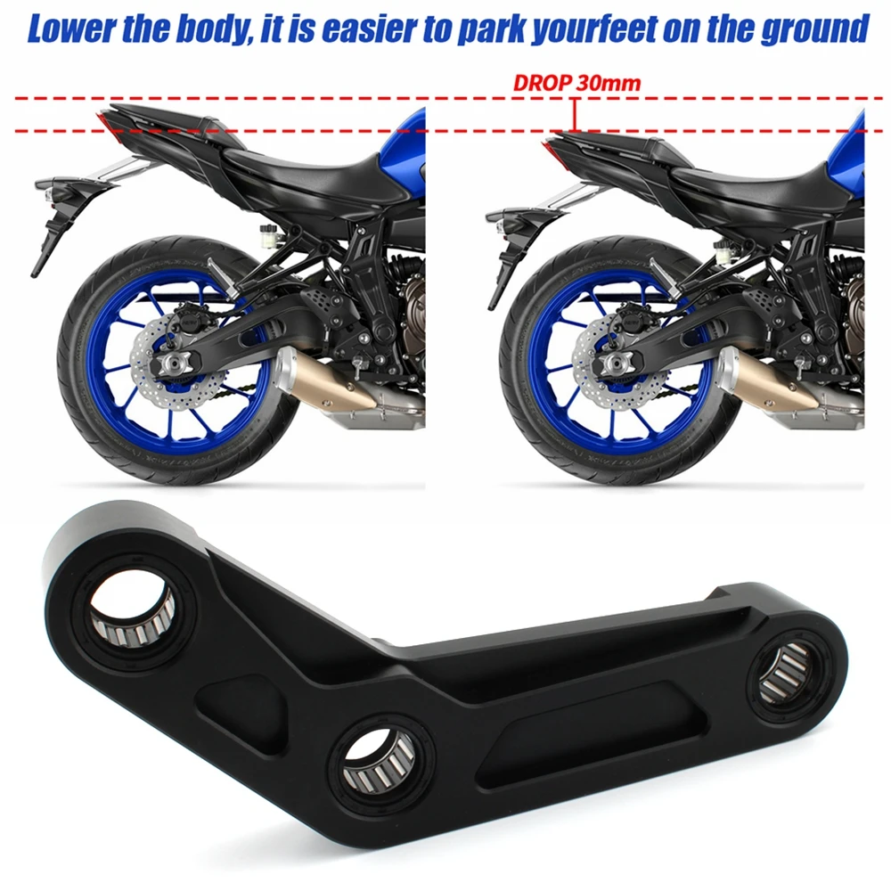 

Задние подвески 2023 для YAMAHA MT07 MT-07 FZ07 XSR700 2016-2024, аксессуары для мотоциклов, нижняя заготовка, комплект с ЧПУ