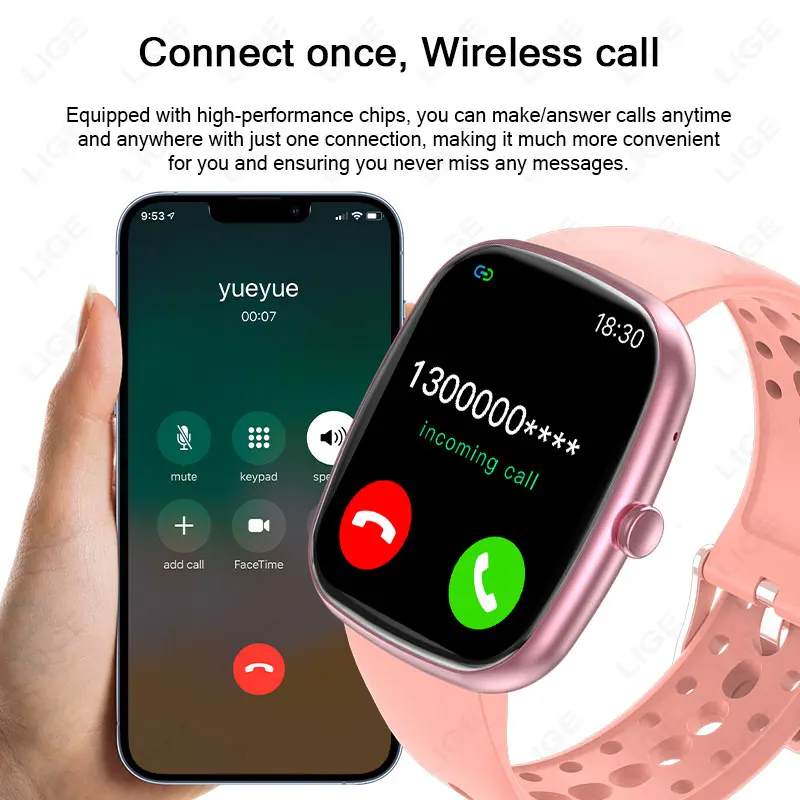 LIGE Smartwatch For Women Men 2025 New Bluetooth Talking Dynamic Island Heart Rate Sleep Monitor Sports Fitness Smart Watch Gift