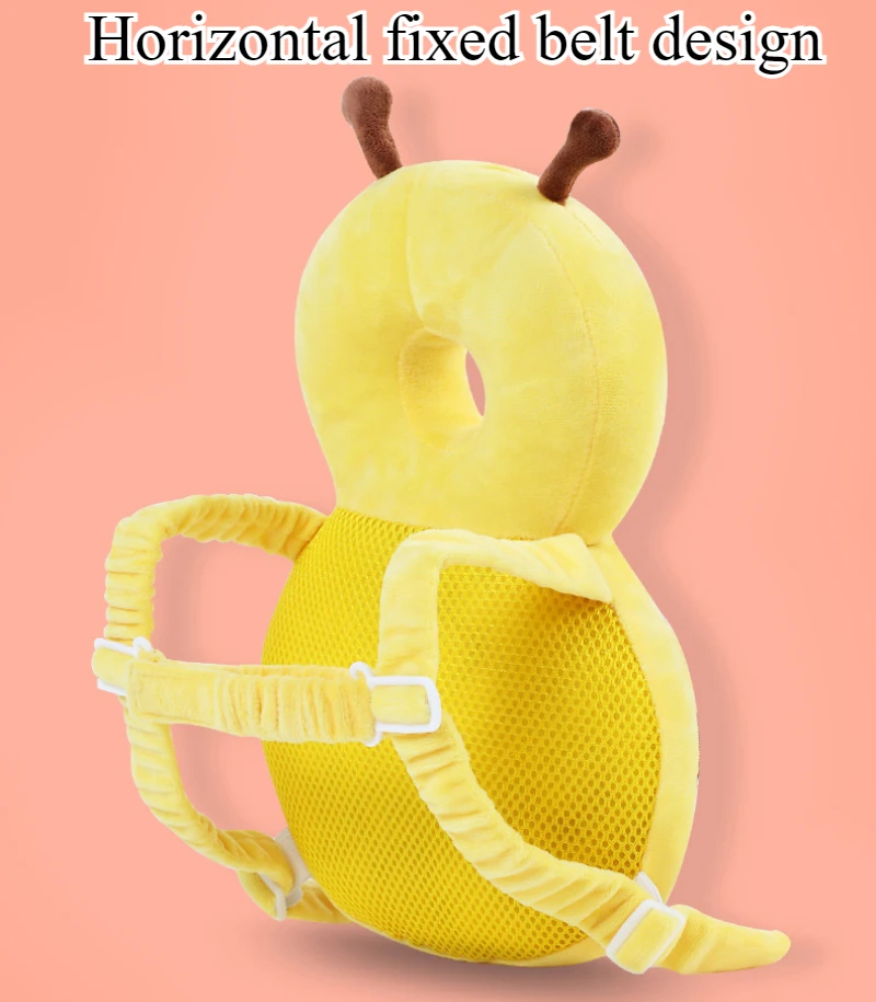 Little Bee Baby Head Back Protection Pillow Breathable Anti Fall Children's Learn Walk Head Protector Kids Safe Cushion for Baby 4