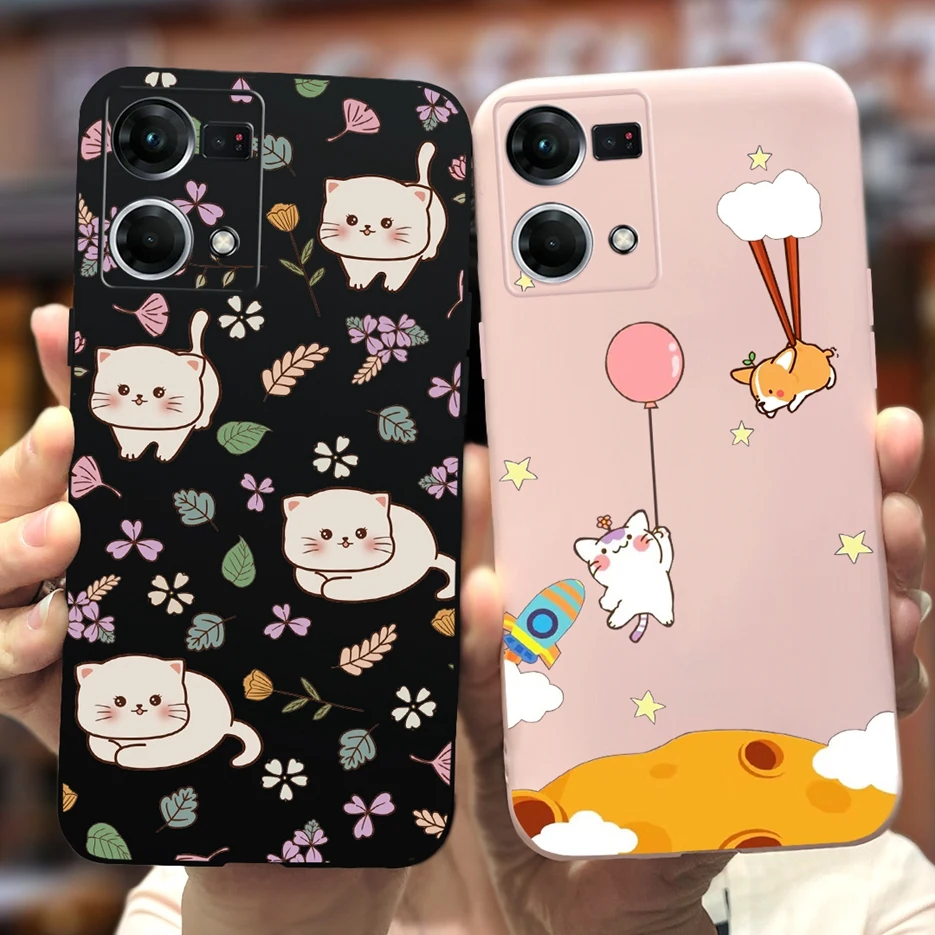 Cute Dinosaur Cartoon Soft Silicone Phone Case - Compatible with Oppo F21 Pro/Reno7 4G