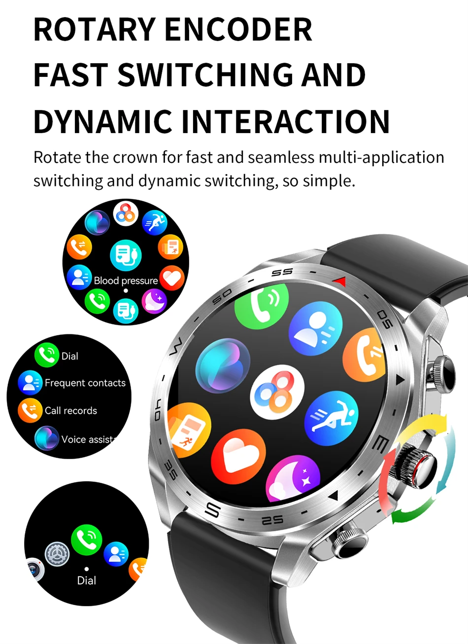LIGE With Earbuds Bluetooth Headset Smartwatch Women Speaker Tracker Music Sport Watch Men Waterproof Smart Watch AMOLED Screen
