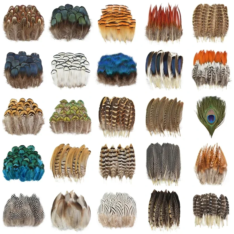 Natural Peacock Chicken Duck Pheasant Feather Small Dream Catcher Feathers Diy Carnival Handicraft Accessories Decor Decoration peacock feather decoration,pheasant feathers,craft feathers,natural feathers
