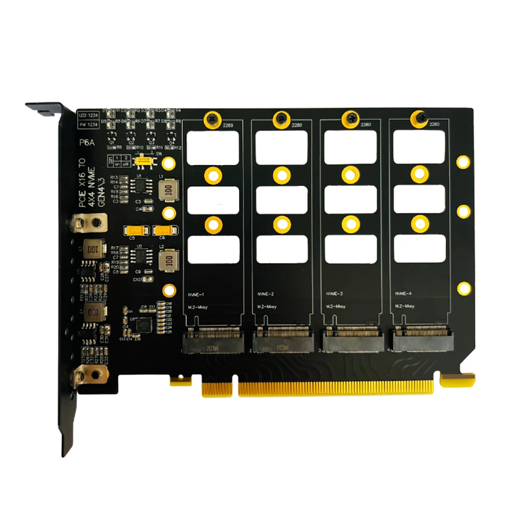 Pci e 4 0 4x4 to m 2 4 bays expansion card for m 2 nvme jpg