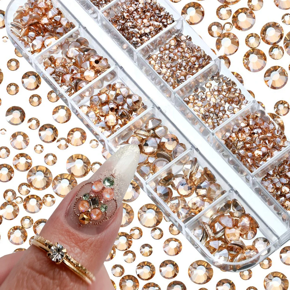 Sparkling Crystal Nail Art Rhinestones Kit with Tools