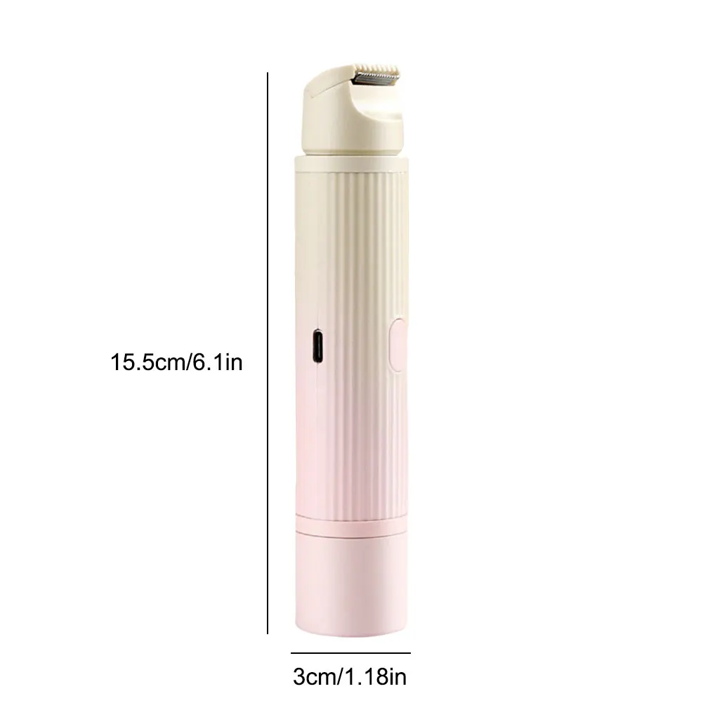 Body Shaver for Women Rechargeable Hair Removal Razor 2 in 1 Pubic Hair Trimmer for Pubic Legs Body