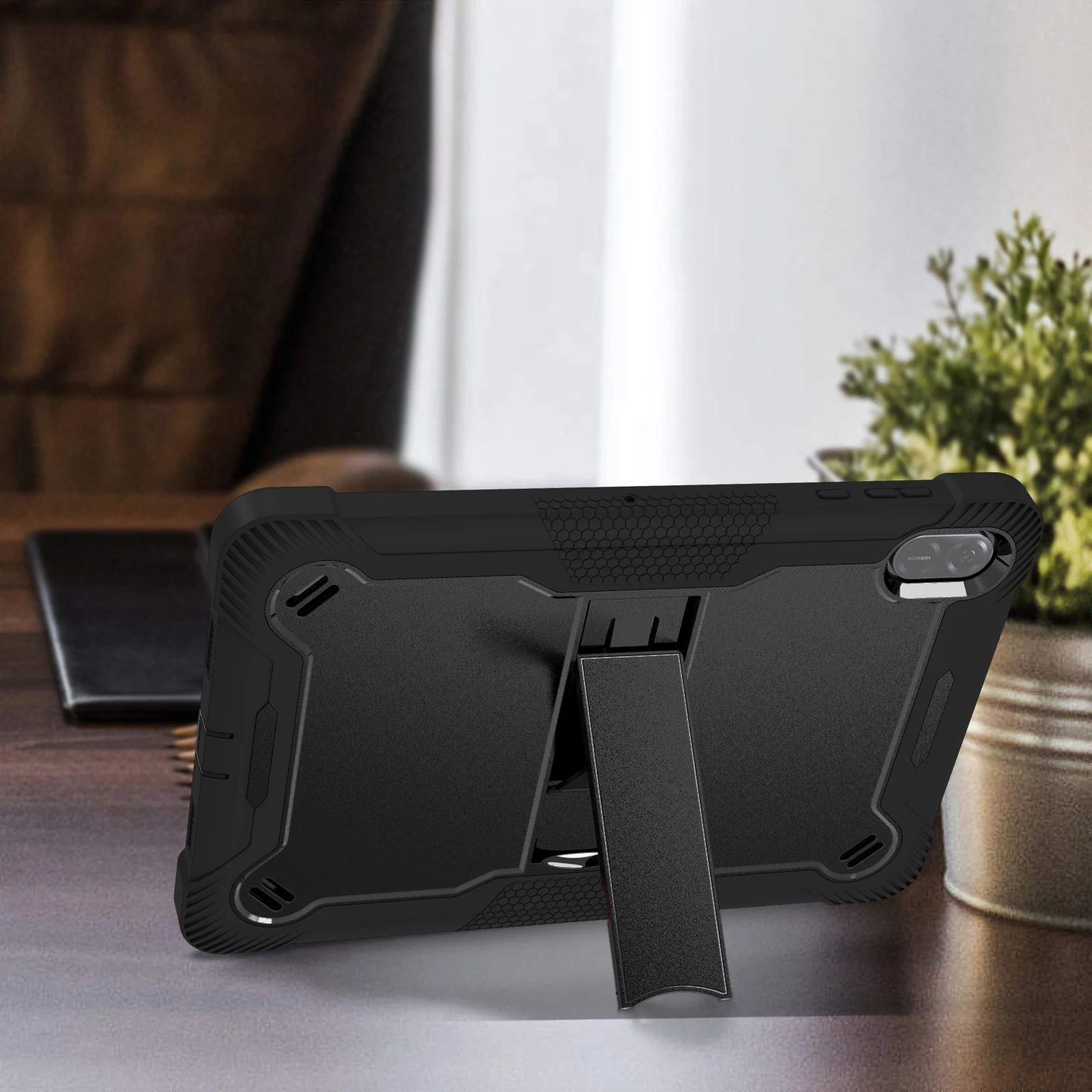 Heavy-Duty Armor Case with Built-in Kickstand and 3-Layer Shockproof Protection