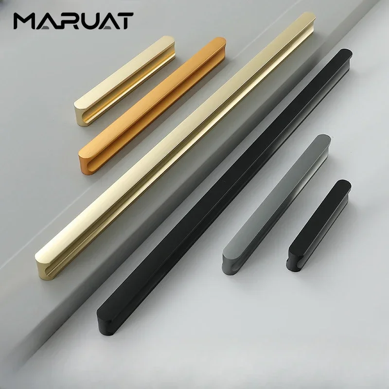 

600mm-1000mm Long Wardrobe Handles Cupboard Bedroom Closet Handle Minimalist Modern Gold Furniture Fittings Handles Door Knob