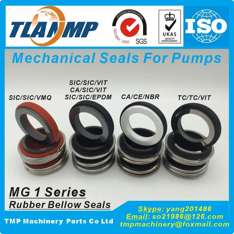 

MG1-45 , MG1/45-G60 , MB1-45, 109-45 TLANMP Mechanical Seals for Water Pumps -Rubber Bellow Seals (G60 Cup seat)