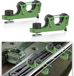 Extendable Kayak Paddle Holders - Track Mount Accessories for Secure Paddle Storage (Green)