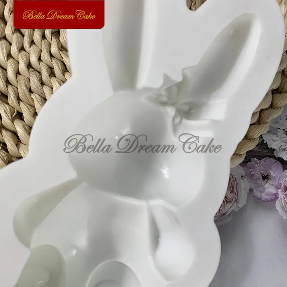 Stampo In Silicone Per Torta 3D Coniglietto Pasqua: Morbido E Riutilizzabile Per Cioccolato, Mousse, Pasta Di Zucchero E Decorazioni Fai Da Te - 3