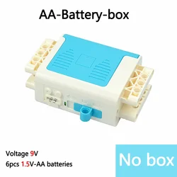 Enhanced Power Function Servo Motor & IR Remote Control Set for Building Blocks - MOC Technical Brick Parts (AA - Battery - box - Blue)