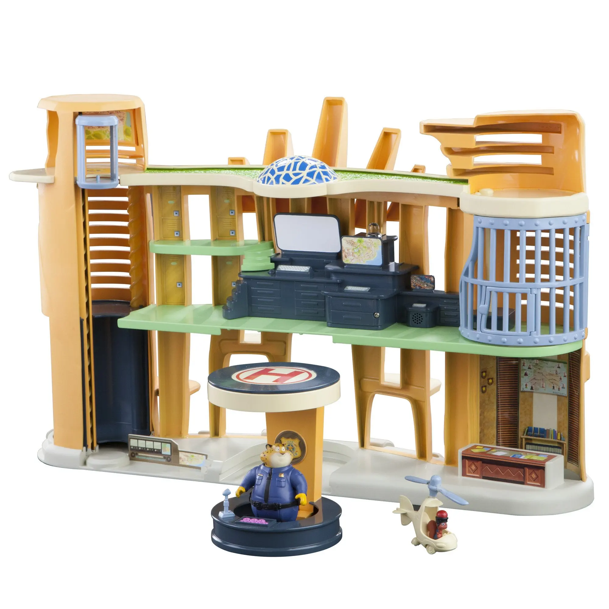 Disney Zootopia Police Station Play Set with Figures Lights Sounds NEW Playset A Very Large Model Building Police Traffic Bureau 4