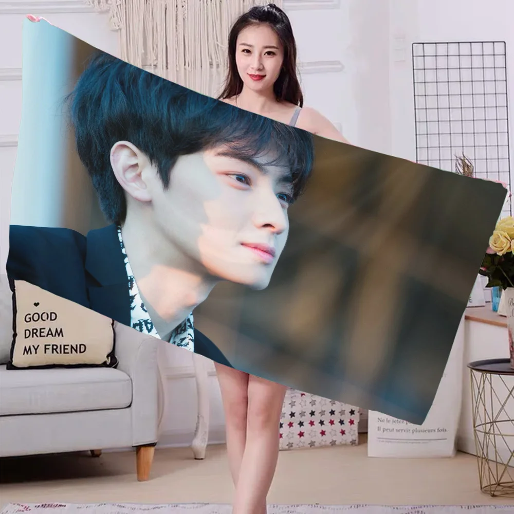Korea Actor Cha Eun Woo Towel Thickened Absorbent Bath Towel Soft Face Towel for Home 2