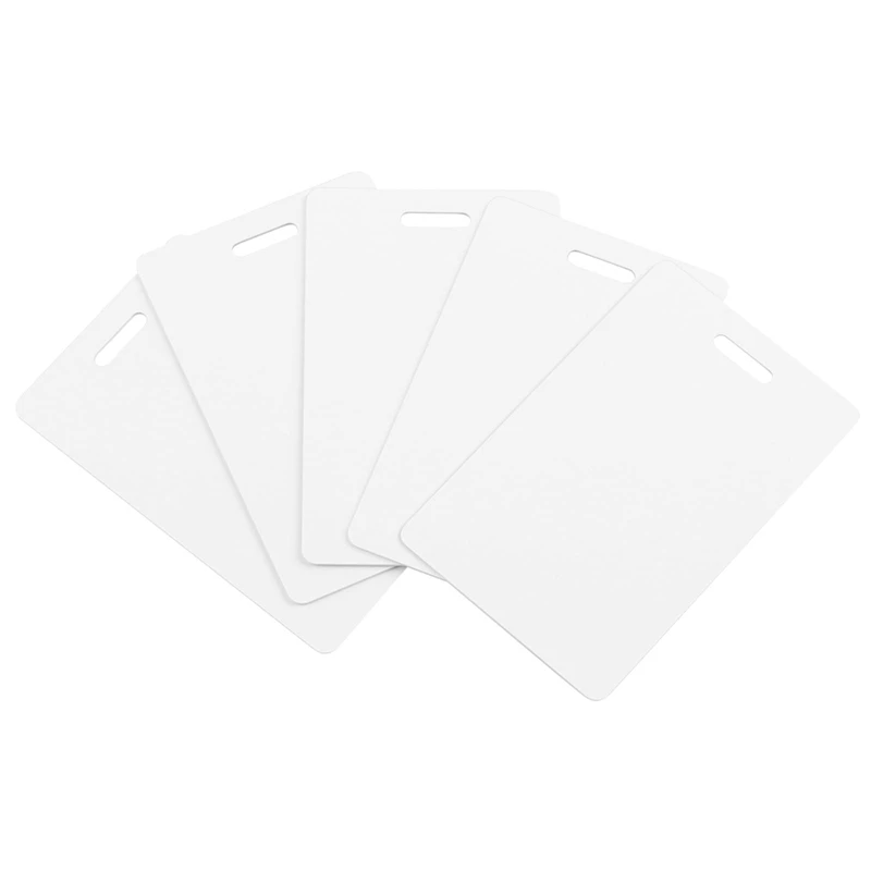 

20 Pack Premium Blank PVC Cards With Slot Punch On Short Side - Vertical Slot Punch Blank ID Cards CR80 Plastic Cards Durable