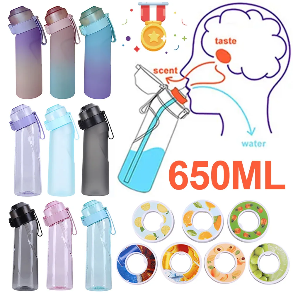 Air Up Water Bottle With Flavor Pods,650ml Flavouring Water Bottle With 1  Flavor Pods Included, Flip Lid, Carry Strap, Leakproof - Water Bottles -  AliExpress