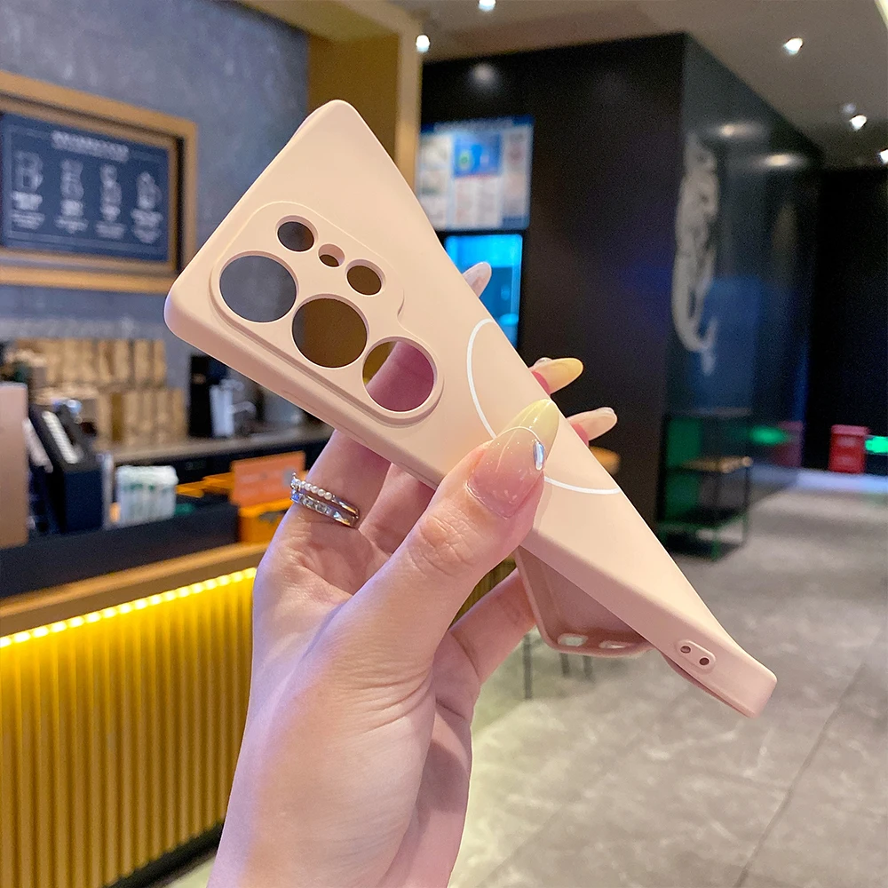 Magnetic Wireless Charging Liquid Silicon Phone Case