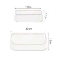 1pc Foldable Wall-mounted Shelf, For Bathroom, Toilet, Kitchen, Bedside, No Drilling Phone Storage, Wifi Router Storage 6