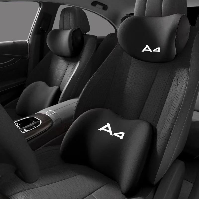 Automotive lumbar/headrest support cushion neck pillow lumbar pad for AUDI A4 Car accessories