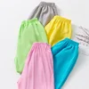 【LF】Kids Long Pants Cotton 90-150cm Boys Girls Solid Color Lantern Pants Slacks Children Casual Trousers for Spring Summer 6