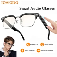 IOWODO E1306 Bluetooth 6.0 Smart Glasses Outdoor Sport AI Voice Anti-UV Sunglasses with Mic & Speaker for Men Women Gifts