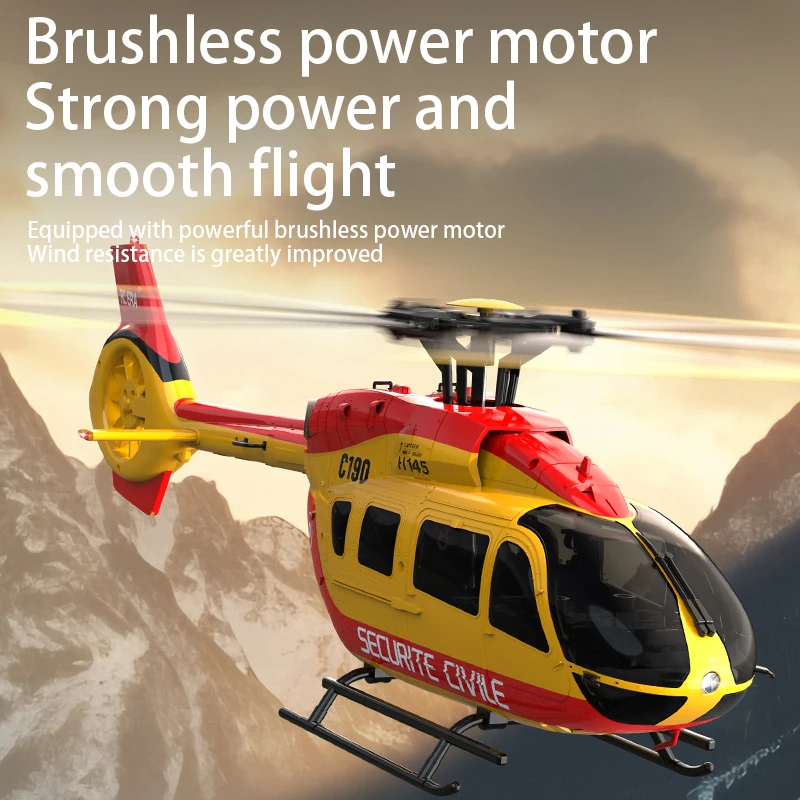 RC ERA C190 RC Helicopter 2.4G 6-Aixs Gyroscope 6CH Altitude Hold Optical Flow Brushless Remote Control Helicopter Toys For Kid - 6