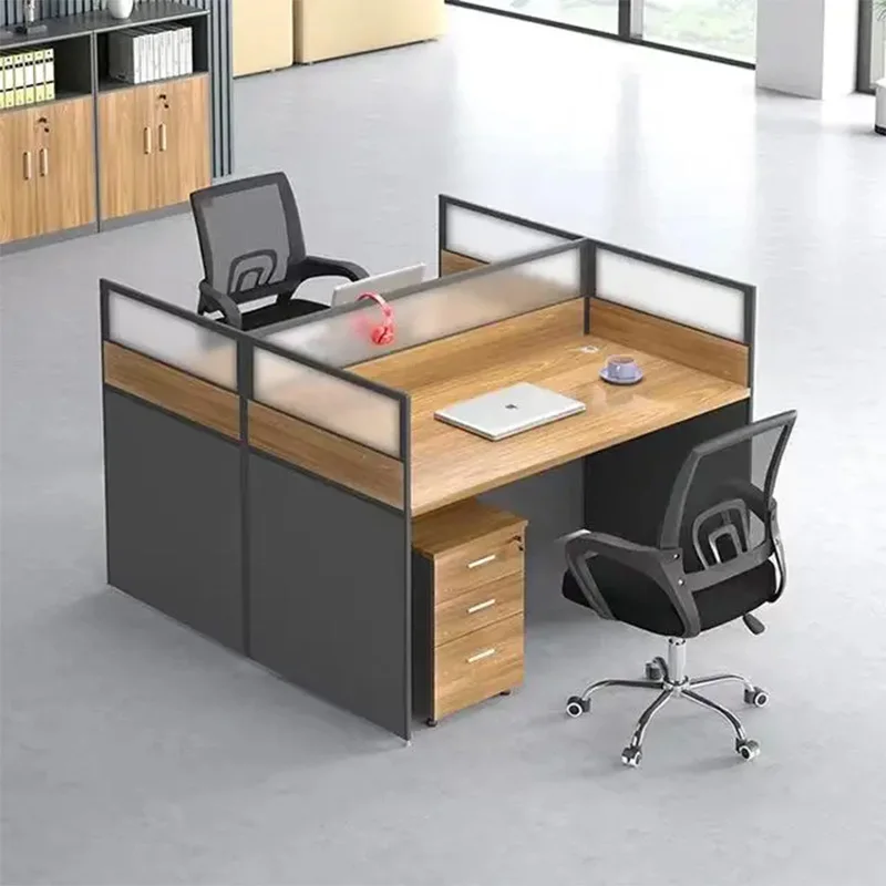 Bureau De Travail Modular Office Table And Chair Staff Desk Cubicle Workstation Office Partition Table Furniture Set