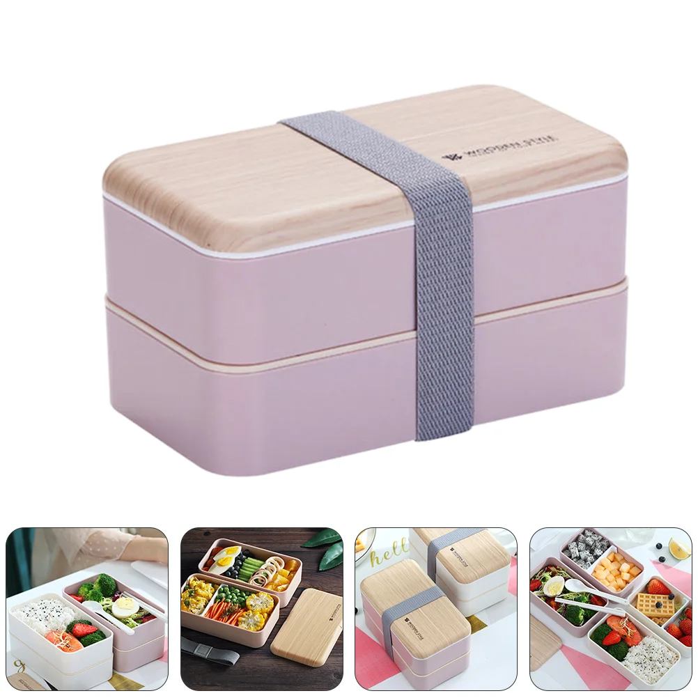 

Office Worker Students Bento Box Nordic Type Plastic Lunch Box Bento Box Double-Layer Food Container Kitchen Accessories