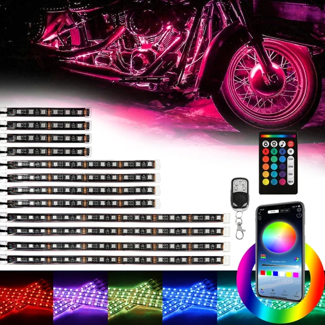 Kit tuning LED multicolore auto-moto avec application Android