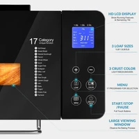 Bread Maker with 2 Paddles, 2LB 17-in-1 Premium Bread Maker, Auto Nut Dispenser, 1Hour Keep Warm & 3 Crust, Bread Maker 2