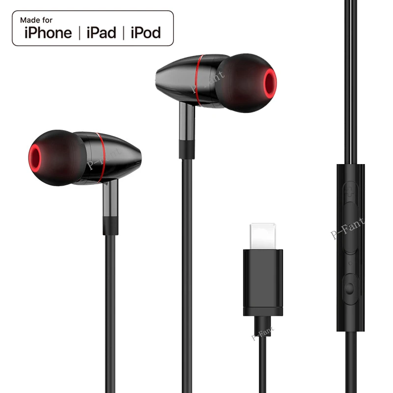 Earphone With Microphone Wired Headphones For IPhone 13 12 11 7 8 Plus XS Max Pro Stereo Earbuds Bluetooth-compatible Earphones bluetooth earphone