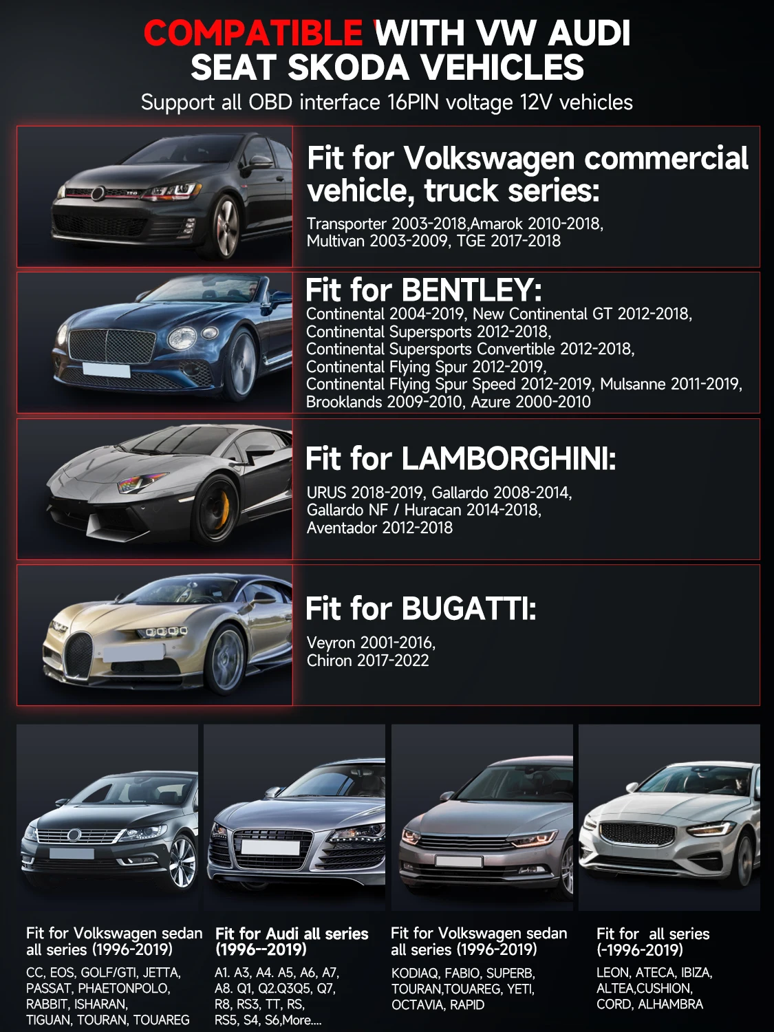 NEWEST OBD2 SCANNER ABS SRS TCM Engine Code Reader - Foto 7