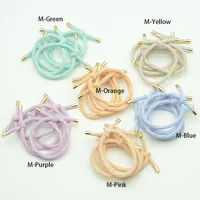 30PCS 5mm Twilled Cords Knotted Elastic Hair Bands Golden Caps Hair Ties for Girls Elasticity Ponytail Holders Hair Scrunchies - Image 6
