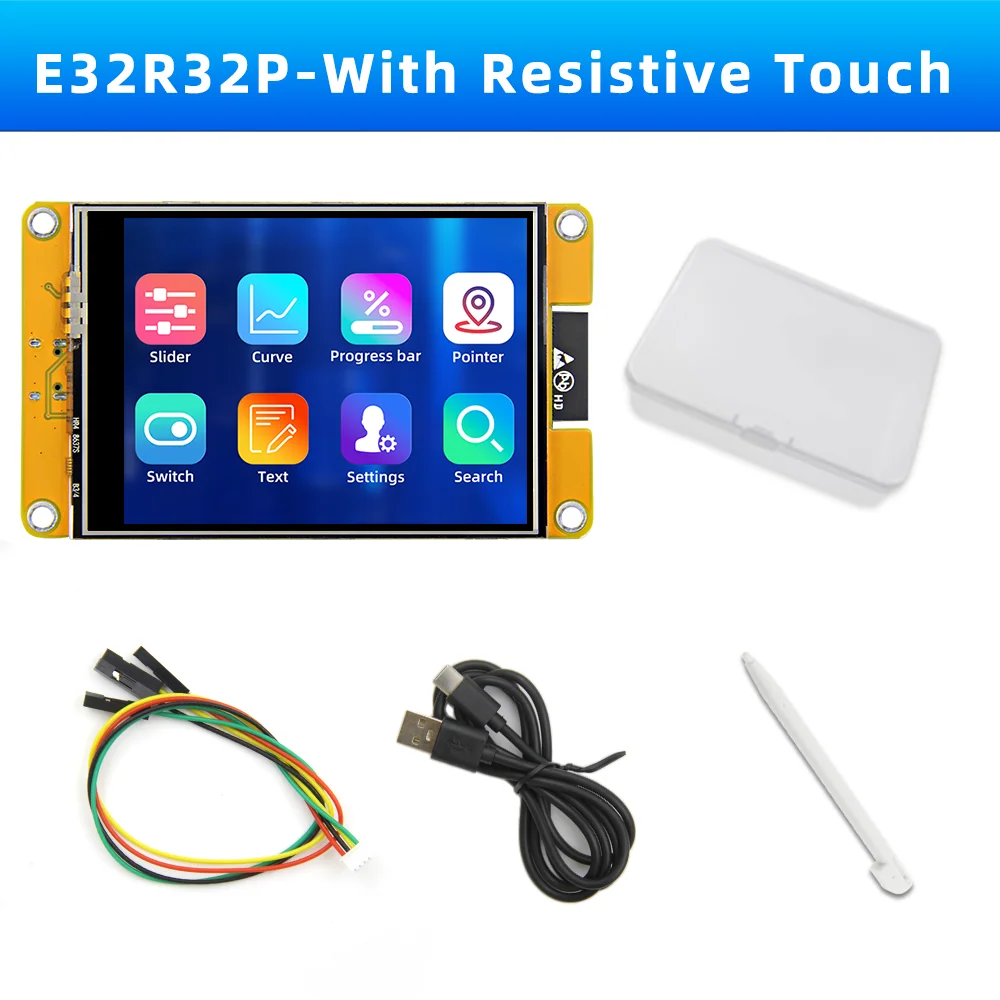 ตัวเลือกสินค้า บอร์ดพัฒนา ESP32 Arduino LVGL WIFI Bluetooth พร้อมหน้าจอแสดงผลอัจฉริยะ LCD TFT ขนาด 2.8/3.2/3.5/4 นิ้ว รองรับระบบสัมผัส ความละเอียด 240*320