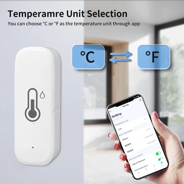 TNCE Tuya sensor temperature Humidity wifi/zigbee, Indoor Thermometer Hygrometer Monitor, work with smart life alexa google home 3