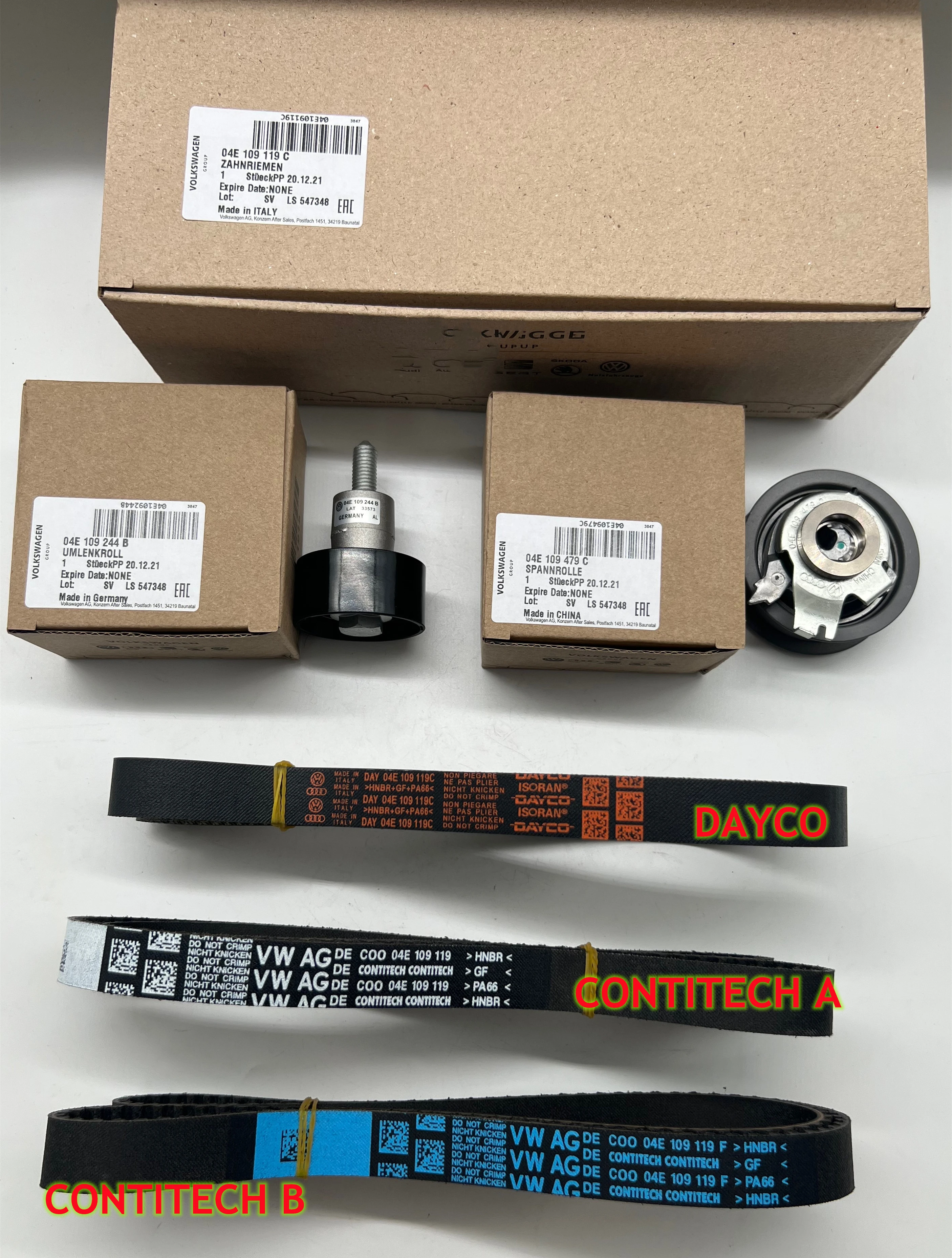 Genuine 04C109244 D Timing Set Belt Sprocket Timing Belt Repair Kit 04E