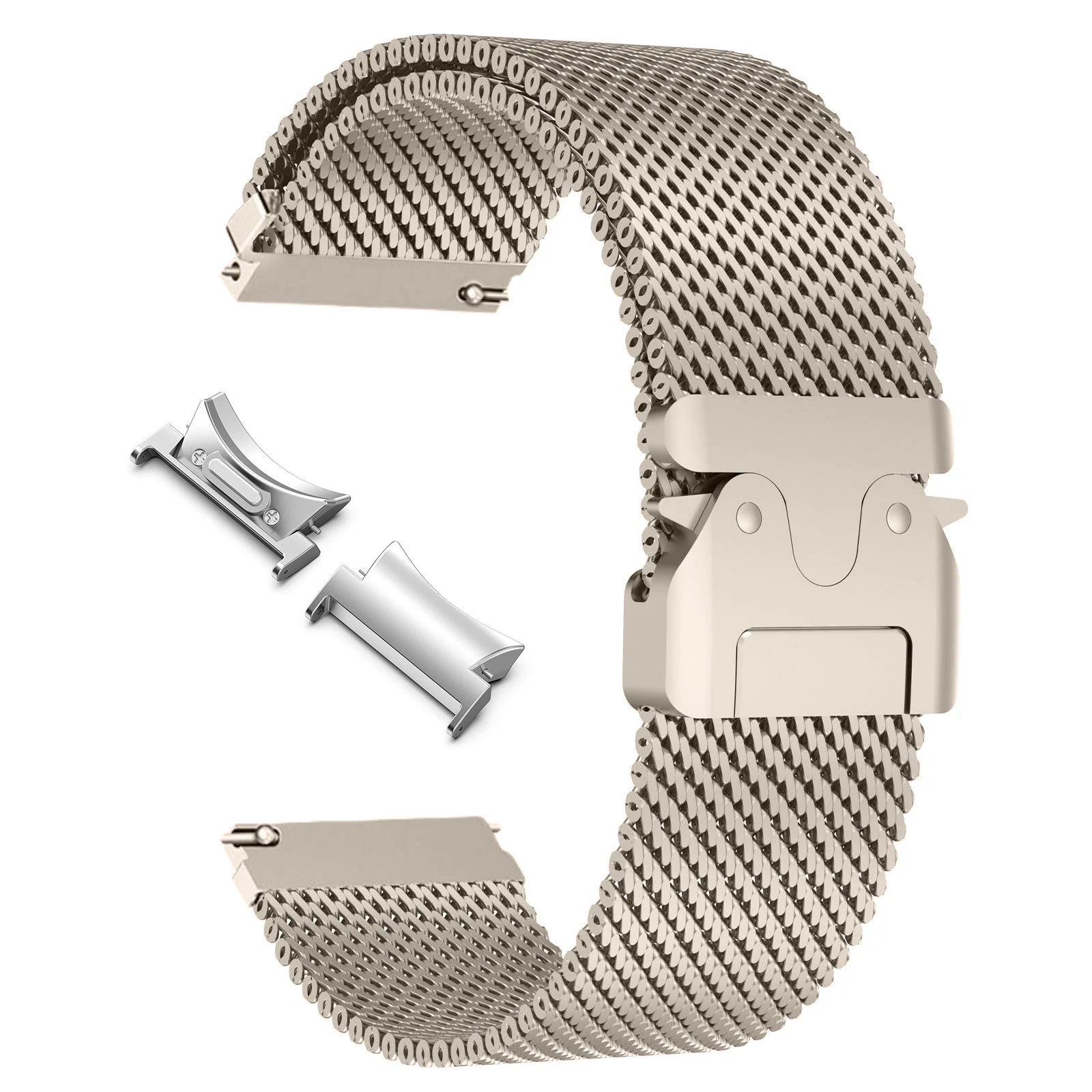 Stainless Steel No-Gap Metal Loop Watch Band Bracelet