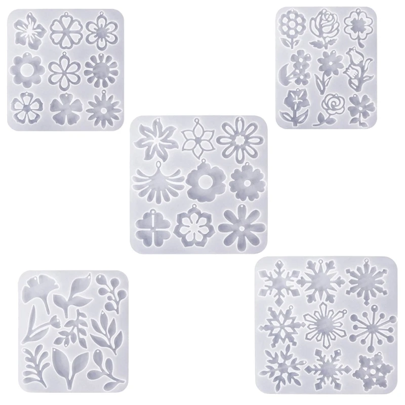 

Reusable Silicone Mould Epoxy Resin Moulds Flower Shaped Necklace Pendant Molds F19D