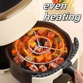 Air Fryer Stainless Steel Grill Vertical Skewer Hanging Oven Kebab Rack Kebab Holder Kitchen Gadgets Grill Outdoor Grill Bracket 2