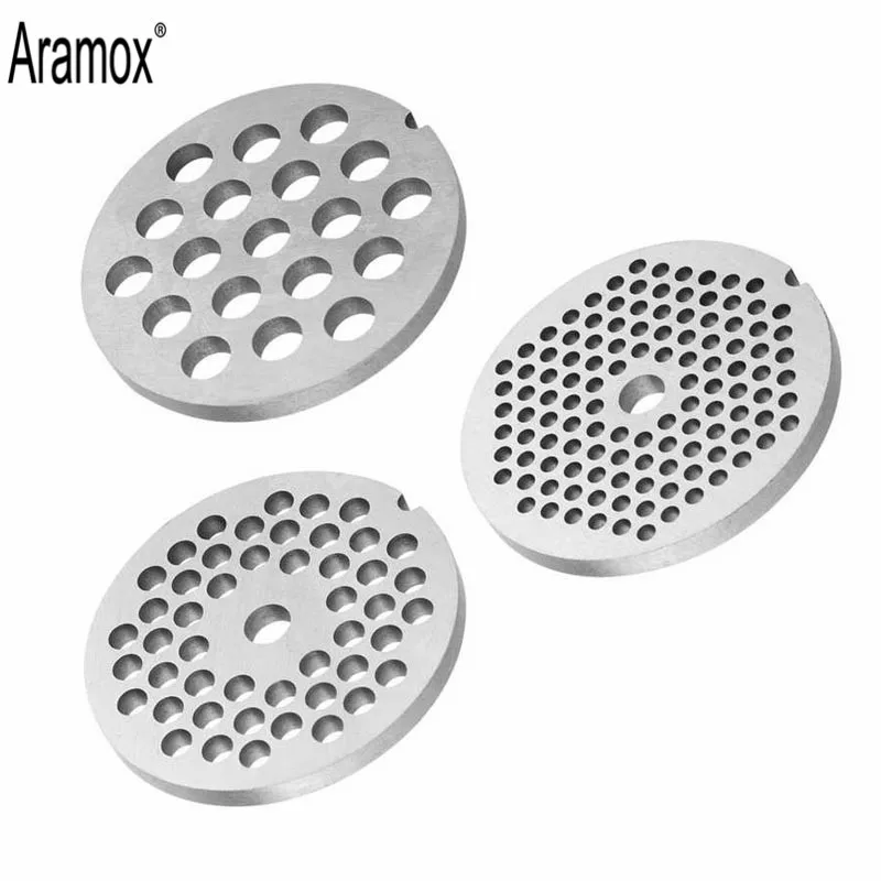Meat Grinder Spare Parts 3mm / 5mm / 7.5mm Hole Meat Grinder Crusher Mincer Plate Disc Knife Steel Alloy