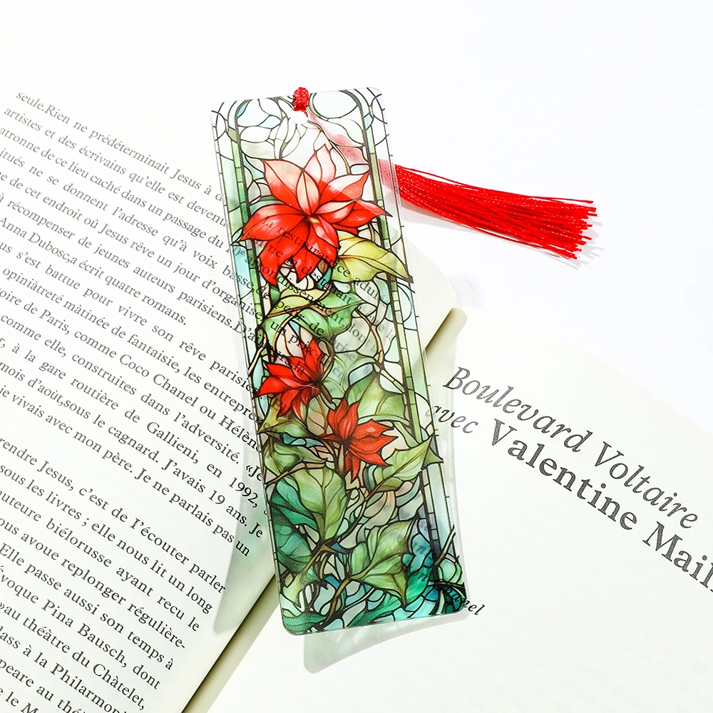 Snowman Santa Bookmarks Christmas Stocking Fillers Gifts For Book Lovers Bookworms Family Office Supplies Reading Markers 1Pc
